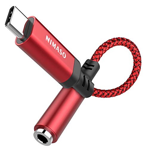 NIMASO Adaptador USB C a Jack 3.5mm, USB Tipo c a Jack 3.5 mm Audio Adaptador Auriculares Galaxy Note20 S21 Ultra,Huawei P40/P30 Pro/Mate 20/30,Google Pixel 4/3/2 XL,Xiaomi9/8