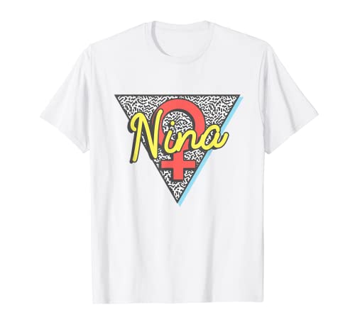 Nina Nombre Retro Triángulo Regalo Personalizado Camiseta