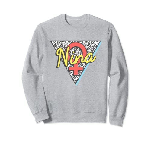 Nina Nombre Retro Triángulo Regalo Personalizado Sudadera