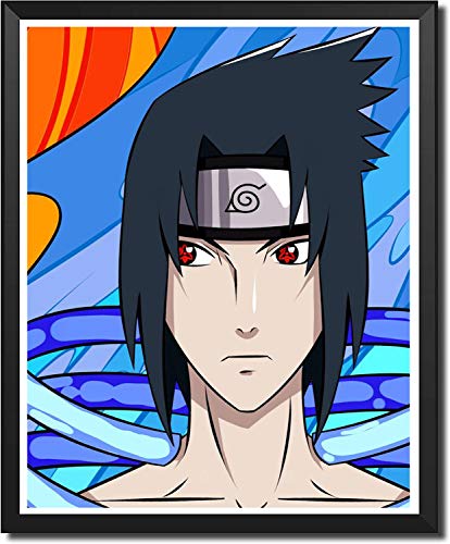 Ninja Japanese Anime Fan Collection Sasuke Madara Itachi - Póster de lienzo (8 unidades, 8 x 10 pulgadas), sin marco