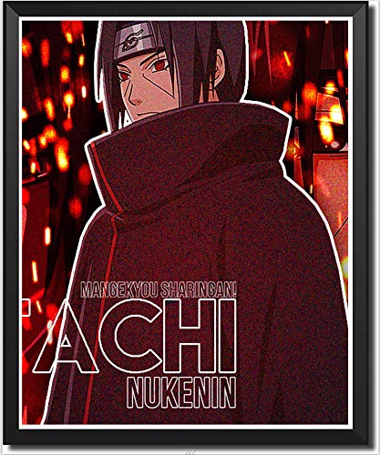 Ninja Japanese Anime Fan Collection Sasuke Madara Itachi - Póster de lienzo (8 unidades, 8 x 10 pulgadas), sin marco