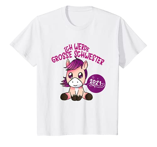 Niños Anuncio de hermana grande para niñas, caballo y pony. Camiseta
