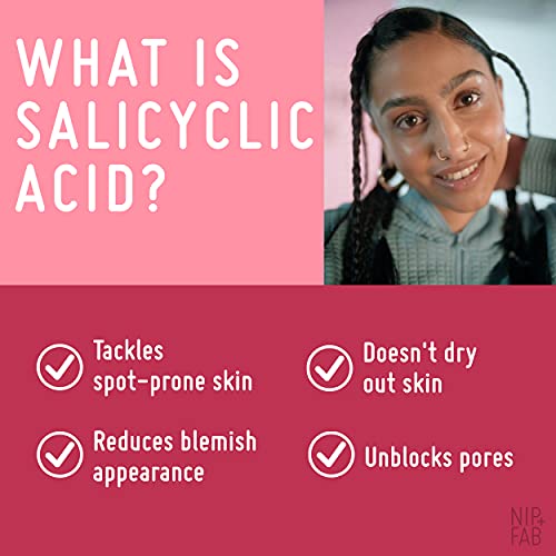 Nip + Fab Salicylic Acid Fix Tonic Extreme 2% | Tónico con Ácido Salicílico | Ácido Hialurónico | Pantenol | Ácido BHA | Agua Facial Hidratante | Tratamiento Anti-Acné | 190 ml