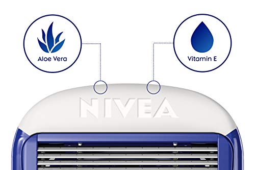 Nivea afeitadora, 1 mano pieza Plus 2 cuchillas intercambiables, afeitado (2 unidades, 3 G)