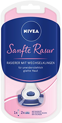 Nivea afeitadora, 1 mano pieza Plus 2 cuchillas intercambiables, afeitado (2 unidades, 3 G)