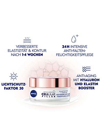 NIVEA Crema de día antiarrugas con factor de protección solar 30, crema facial reafirmante para una piel reforzada y elástica