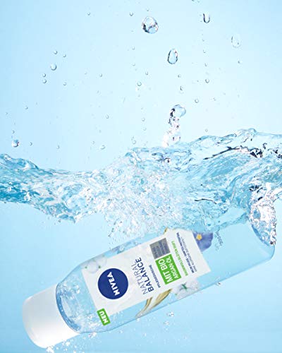 Nivea Gel de ducha Natural Balance con aroma de flores de algodón y aceite de argán orgánico (300 ml), ducha sin fragancias alérgicas, ducha vegana para piel seca y sensible