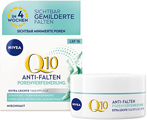 Nivea Q10 Power anti-arrugas + la racionalización porenverfeinernde Día Cuidado Para rejuvenecedora, crema de día con LSF 15, 50 ml