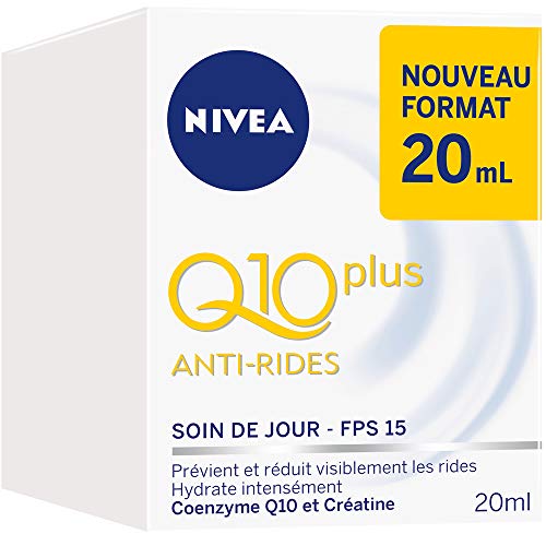 Nivea Q10 Power - Crema de día para firmeza y antiarrugas, piel normal, FPS 15, 20 ml, 2 unidades
