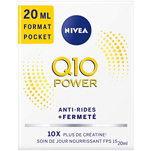 Nivea Q10 Power - Crema de día para firmeza y antiarrugas, piel normal, FPS 15, 20 ml, 2 unidades