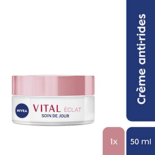 Nivea Vital - Crema hidratante para el cuidado de día para pieles maduras (1 x 50 ml), con aceite de pétalos de rosa y calcio, cuidado facial para mujer, antiedad y antiarrugas