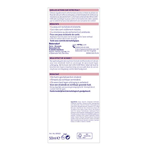 Nivea Vital - Crema hidratante para el cuidado de día para pieles maduras (1 x 50 ml), con aceite de pétalos de rosa y calcio, cuidado facial para mujer, antiedad y antiarrugas