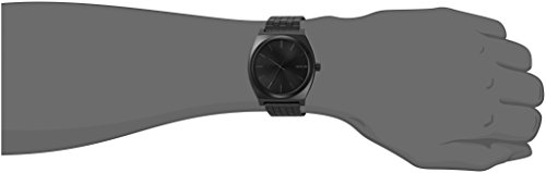 Nixon Reloj Analógico para Hombre de Cuarzo con Correa en Acero Inoxidable Time Teller A045001-00, Negro