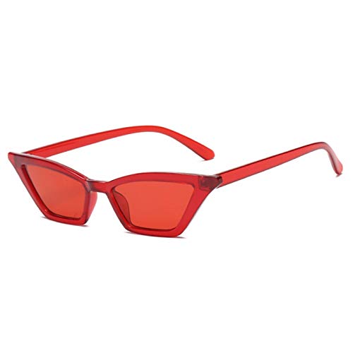 NJJX Gafas De Sol Vintage Para Mujer, Ojo De Gato, Gafas De Sol De Lujo, Retro, Pequeñas, Rojas, Gafas De Sol Para Mujer, Gafas De Moda Redclear