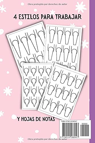 No Puedo cambiar el mundo, pero puedo cambiar tus uñas -Mi Portafolio de diseños: Cuaderno para Bocetos de uñas acrilicas/ Practica con 4 dif estilos ... notas en tamaño pequeño de bolsillo 120 pag