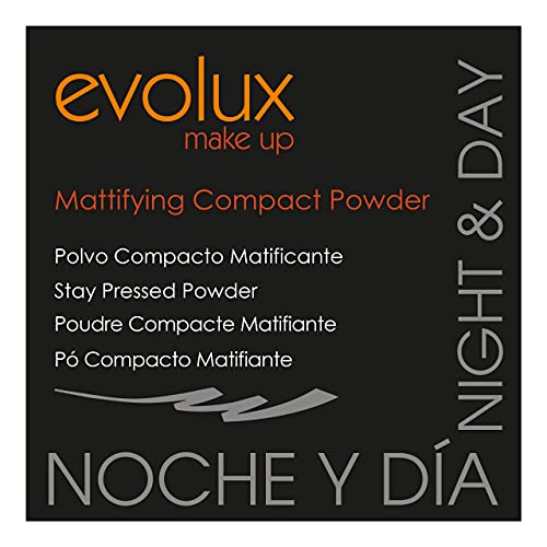 NOCHE Y DIA EVOLUX BY NIGHT & DAY Maquillaje Polvo Compacto Matificante, Color N. 47, 12 Gramo