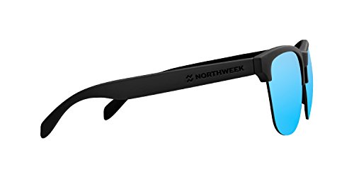 NORTHWEEK Gravity Deck - Gafas de Sol para Hombre y Mujer, Negro/Azul Hielo