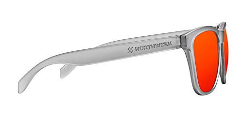 Northweek Regular Wheel - Gafas de Sol para Hombre y Mujer, Polarizadas, Gris/Rojo