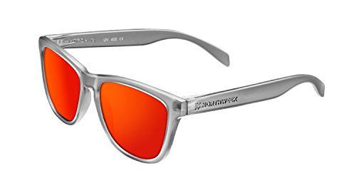 Northweek Regular Wheel - Gafas de Sol para Hombre y Mujer, Polarizadas, Gris/Rojo