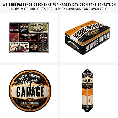 Nostalgic-Art Hucha Retro Barril petróleo, Harley-Davidson, Idea Regalo de Amantes de Motos, Frasco metálico Dinero, Alcancía diseño Vintage, 600 ml