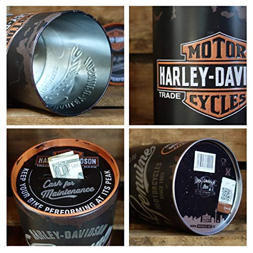 Nostalgic-Art Hucha Retro Harley-Davidson – Idea de Regalo para Amantes as Motos, Frasco metálico de Dinero, Multicolor, 1 l