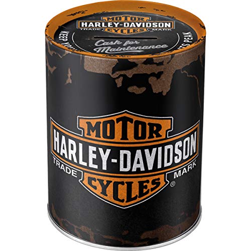 Nostalgic-Art Hucha Retro Harley-Davidson – Idea de Regalo para Amantes as Motos, Frasco metálico de Dinero, Multicolor, 1 l