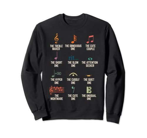 Notas musicales Símbolo Definición - Humor Músico Sudadera