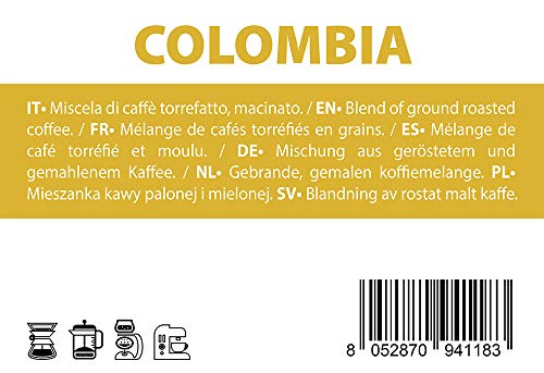 Note d'Espresso - Columbia - Café de Origen Molido - 4 x 250 g