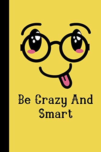 Notebook Emoji Crazy And Smart: College Ruled Lined Pages Book (6 x 9)