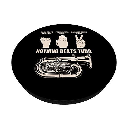 Nothing Beats Tuba Reproductor de instrumentos musicales lindo regalo de Tubistas PopSockets PopGrip Intercambiable