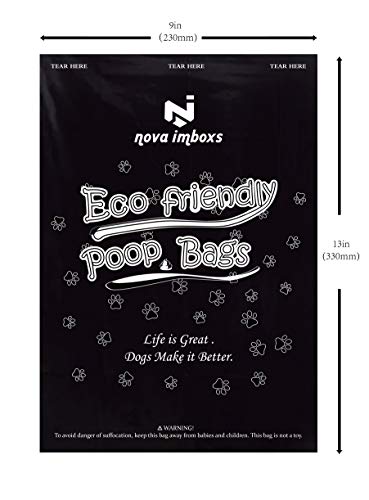 Nova Imboxs 330 Bolsas Excrementos Perros, Bolsas Biodegradables Ecológicas Fragantes Durables Portátiles a Prueba de Fugas Extragrandes con Dispensador en forma de Cápsula (330PCS/22 Rollos)