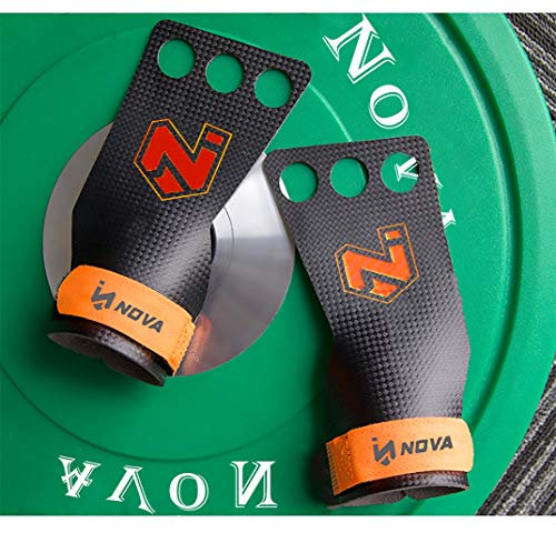 Nova imboxs Calleras para Cross Training - Grips 3H Fibra de Carbono - Guantes para Cross Training Agarre y Protector de Mano Unisex para Hombres y Mujeres en Deportes de Fitness Calistenia