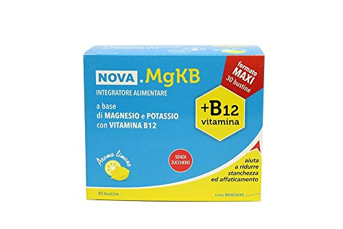 Nova Suplemento magnesio potasio Aroma Limón Argentia Mgkb, 30 bolsas