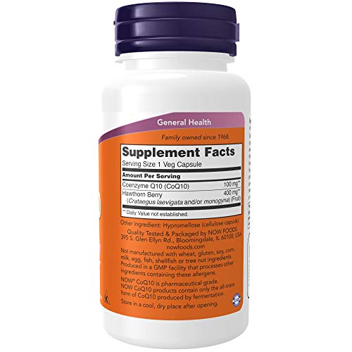 Now Foods CoQ10 100mg with Hawthorn Berry Standard - 90 Cápsulas