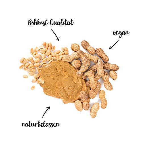 nu3 Mantequilla de cacahuete crujiente - Peanut butter crunchy vegetariana sin azúcar - 500 g de crema de cacahuete pura - 100% maní fresco sin sal o aceite de palma - 28% de proteína vegana