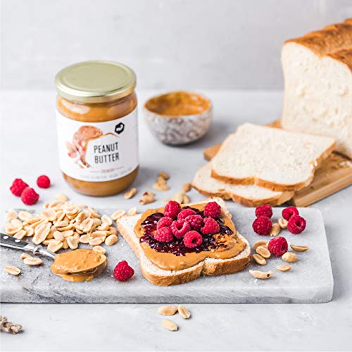 nu3 Mantequilla de cacahuete crujiente - Peanut butter crunchy vegetariana sin azúcar - 500 g de crema de cacahuete pura - 100% maní fresco sin sal o aceite de palma - 28% de proteína vegana