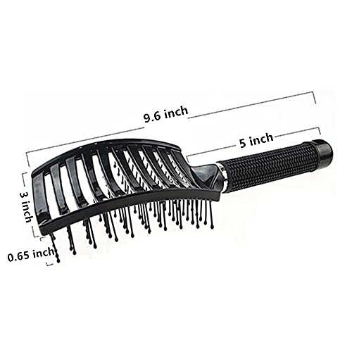 NuAngela Cepillo de cerdas de jabalí,Barber Tools Cepillo de Pelo Comodo y Durable Peine de Pelo Masaje,para Cabello Largo, Fino, Grueso y Rizado, Reducir el Encrespamiento y la Rotura