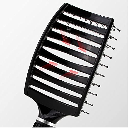 NuAngela Cepillo de cerdas de jabalí,Barber Tools Cepillo de Pelo Comodo y Durable Peine de Pelo Masaje,para Cabello Largo, Fino, Grueso y Rizado, Reducir el Encrespamiento y la Rotura
