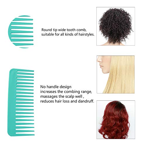 NuAngela Peine de Dientes Anchos,Peine de Carbono Antiestático Peine de Peluquero de Resistente al Calor Peine de Peluquería de Fibra de Carbono Wide Tooth Comb,Para cabello rizado mojado