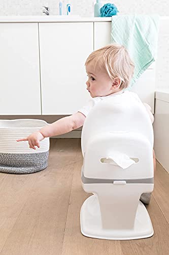 Nuby Dr. Talbot's - My Real Potty Orinal para Niños a partir de 18 Meses - Inodor infantil educativo y con sonido - pilas incluidas - Gris - 18m+
