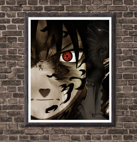 Nuevo Ninja Sasuke colorido anime lienzo impreso, 8 x 10 pulgadas, juego de 6, sin marco