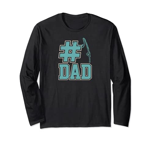 Número uno Papá Divertido Moda Pesca Estilo Retro Clásico Manga Larga