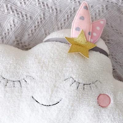 Nunubee Almohada Acolchada En Forma De Nube Juguete para Niños Material De Felpa Decoración De Jardín De Infantes Almohada Sala De Estar Sofá Decoración De Oficina, Nube 40 * 50 Cm