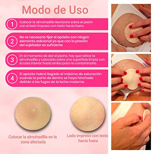 Nursicare Parches Para Reducir Dolor en los Pezones Durante la Lactancia | Apósitos Cura Grietas | 6 Unid. | Discos Protectores de Hidrogel | Altísima Calidad