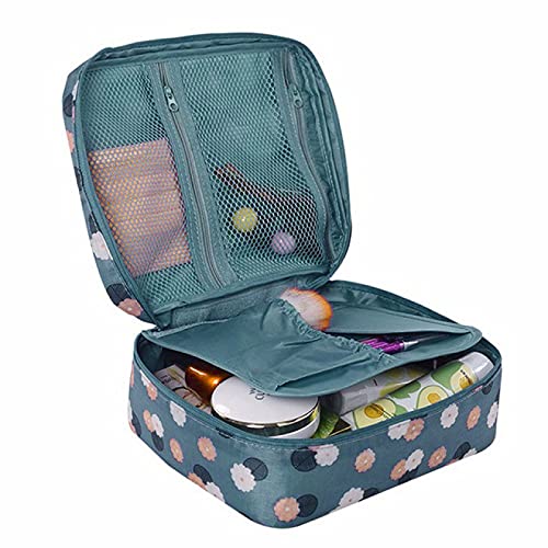 NYSJLONG Caja de almacenamiento cosmética multifunción hombre mujeres maquillaje bolsa de nylon cosmética bolsa maquillaje organizador neceser bolsa kits almacenamiento viaje