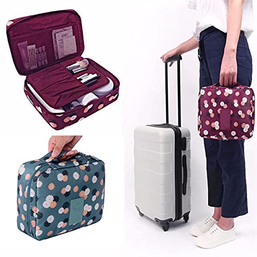 NYSJLONG Caja de almacenamiento cosmética multifunción hombre mujeres maquillaje bolsa de nylon cosmética bolsa maquillaje organizador neceser bolsa kits almacenamiento viaje