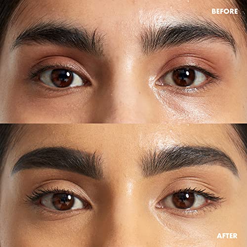 NYX Professional Makeup Lápiz de cejas Precision Brow Pencil, Dos lados: lápiz de cejas y cepillo espiral, Fórmula vegana, Tono: Charcoal