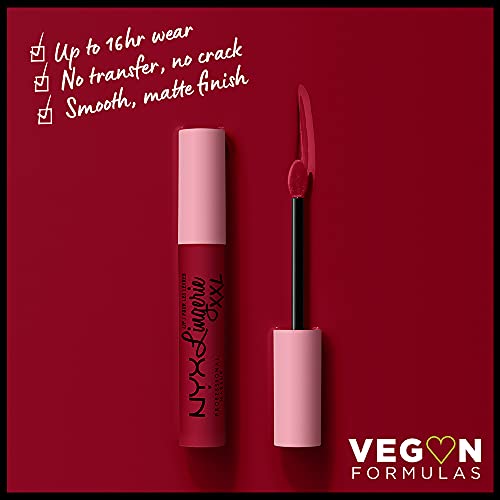 NYX Professional Makeup Lip Lingerie XXL Labial líquido Larga duración, Fórmula Vegana, Tono Sizzlin