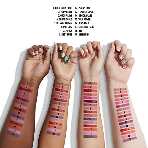 NYX PROFESSIONAL MAKEUP pintalabios mate larga duración Labial Poowder Puff Lippie Lip Cream Tono 6 Pop Quiz Color Granate