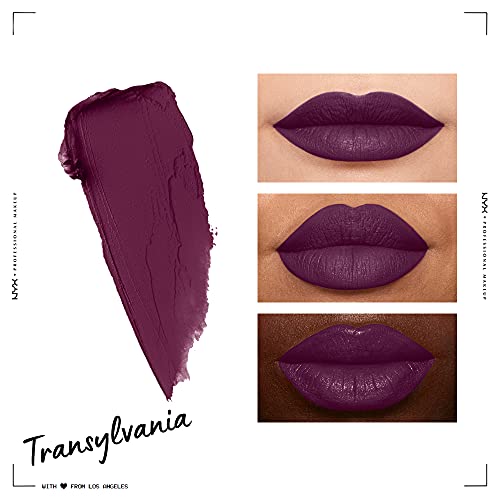 NYX Professional Makeup Pintalabios Soft Matte Lip Cream, Acabado cremoso mate, Color ultrapigmentado, Larga duración, Tono: Transylvania